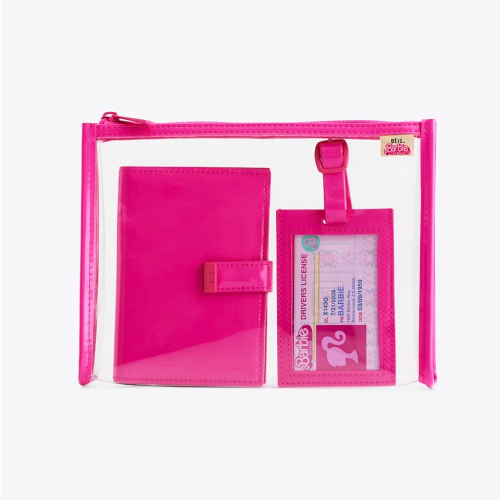 Beis Barbie Passport Cover and Luggage Tag Set